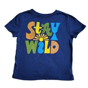 SOLD-  Blue Stay Wild Tee, Kid's 4T